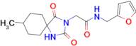 N-(furan-2-ylmethyl)-2-(8-methyl-2,4-dioxo-1,3-diazaspiro[4.5]Decan-3-yl)acetamide