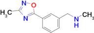 N-methyl-1-(3-(3-methyl-1,2,4-oxadiazol-5-yl)phenyl)methanamine