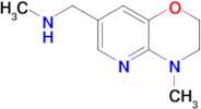 N-methyl-1-(4-methyl-3,4-dihydro-2H-pyrido[3,2-b][1,4]oxazin-7-yl)methanamine