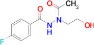 N'-acetyl-4-fluoro-N'-(2-hydroxyethyl)benzohydrazide