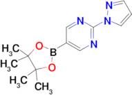 2-(1H-Pyrazol-1-yl)-5-(4,4,5,5-tetramethyl-1,3,2-dioxaborolan-2-yl)pyrimidine