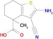 2-Amino-3-cyano-4-methyl-4,5,6,7-tetrahydrobenzo[b]thiophene-4-carboxylic acid