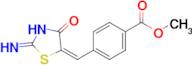 methyl 4-{[(5E)-2-imino-4-oxo-1,3-thiazolidin-5-ylidene]methyl}benzoate