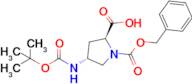 (2S,4R)-1-((Benzyloxy)carbonyl)-4-((tert-butoxycarbonyl)amino)pyrrolidine-2-carboxylic acid