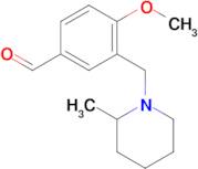 4-Methoxy-3-((2-methylpiperidin-1-yl)methyl)benzaldehyde