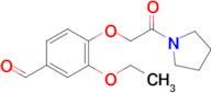 3-Ethoxy-4-(2-oxo-2-(pyrrolidin-1-yl)ethoxy)benzaldehyde