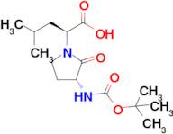 (S)-2-((R)-3-((tert-Butoxycarbonyl)amino)-2-oxopyrrolidin-1-yl)-4-methylpentanoic acid