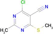 4-Chloro-2-methyl-6-(methylthio)pyrimidine-5-carbonitrile