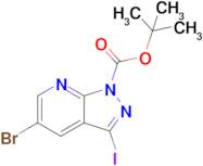 tert-Butyl 5-bromo-3-iodo-1H-pyrazolo[3,4-b]pyridine-1-carboxylate