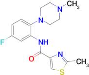 N-(5-Fluoro-2-(4-methylpiperazin-1-yl)phenyl)-2-methylthiazole-4-carboxamide