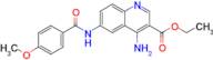 Ethyl 4-amino-6-(4-methoxybenzamido)quinoline-3-carboxylate