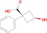 (1s,3s)-3-Hydroxy-1-phenylcyclobutanecarboxylic acid