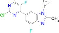 6-(2-Chloro-5-fluoropyrimidin-4-yl)-1-cyclopropyl-4-fluoro-2-methyl-1H-benzo[d]imidazole