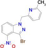 3-Bromo-1-((6-methylpyridin-2-yl)methyl)-4-nitro-1H-indazole