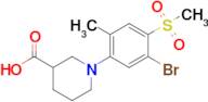 1-(5-Bromo-2-methyl-4-(methylsulfonyl)phenyl)piperidine-3-carboxylic acid