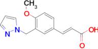(E)-3-(3-((1H-pyrazol-1-yl)methyl)-4-methoxyphenyl)acrylic acid