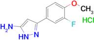 3-(3-fluoro-4-methoxyphenyl)-1H-pyrazol-5-amine hydrochloride