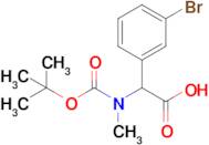 2-(3-Bromophenyl)-2-((tert-butoxycarbonyl)(methyl)amino)acetic acid