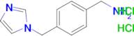 (4-((1H-imidazol-1-yl)methyl)phenyl)methanamine dihydrochloride
