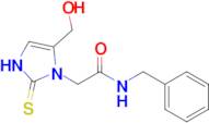 N-benzyl-2-[5-(hydroxymethyl)-2-sulfanylidene-2,3-dihydro-1H-imidazol-1-yl]acetamide