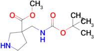 Methyl 3-(((tert-butoxycarbonyl)amino)methyl)pyrrolidine-3-carboxylate