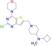 1-((2-Chloro-4-morpholinothieno[3,2-d]pyrimidin-6-yl)methyl)-N-cyclobutyl-N-methylpiperidin-4-amine