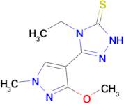 4-ethyl-3-(3-methoxy-1-methyl-1H-pyrazol-4-yl)-4,5-dihydro-1H-1,2,4-triazole-5-thione