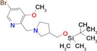 5-Bromo-2-((3-(((tert-butyldimethylsilyl)oxy)methyl)pyrrolidin-1-yl)methyl)-3-methoxypyridine