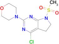 4-(4-Chloro-7-(methylsulfonyl)-6,7-dihydro-5H-pyrrolo[2,3-d]pyrimidin-2-yl)morpholine