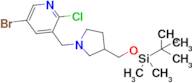 5-Bromo-3-((3-(((tert-butyldimethylsilyl)oxy)methyl)pyrrolidin-1-yl)methyl)-2-chloropyridine