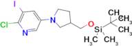 5-(3-(((Tert-butyldimethylsilyl)oxy)methyl)pyrrolidin-1-yl)-2-chloro-3-iodopyridine