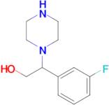 2-(3-Fluorophenyl)-2-(piperazin-1-yl)ethan-1-ol