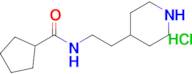 N-(2-(piperidin-4-yl)ethyl)cyclopentanecarboxamide hydrochloride