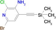 6-Bromo-2-chloro-4-((trimethylsilyl)ethynyl)pyridin-3-amine