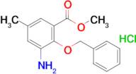 Methyl 3-amino-2-(benzyloxy)-5-methylbenzoate hydrochloride