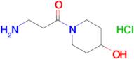 3-Amino-1-(4-hydroxypiperidin-1-yl)propan-1-one hydrochloride