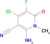 2-Amino-4-chloro-5-fluoro-1-methyl-6-oxo-1,6-dihydropyridine-3-carbonitrile