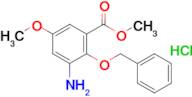 Methyl 3-amino-2-(benzyloxy)-5-methoxybenzoate hydrochloride