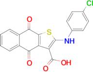 2-((4-Chlorophenyl)amino)-4,9-dioxo-4,9-dihydronaphtho[2,3-b]thiophene-3-carboxylic acid