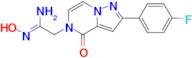 2-[2-(4-fluorophenyl)-4-oxo-4H,5H-pyrazolo[1,5-a]pyrazin-5-yl]-N'-hydroxyethanimidamide