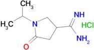 1-Isopropyl-5-oxopyrrolidine-3-carboximidamide hydrochloride