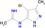 N-(4-bromo-3-methyl-1H-pyrazol-5-yl)ethanimidamide