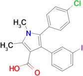 5-(4-Chlorophenyl)-4-(3-iodophenyl)-1,2-dimethyl-1H-pyrrole-3-carboxylic acid