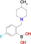 (5-Fluoro-2-((4-methylpiperidin-1-yl)methyl)phenyl)boronic acid