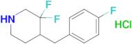 3,3-Difluoro-4-(4-fluorobenzyl)piperidine hydrochloride