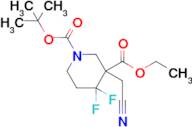 1-(Tert-butyl) 3-ethyl 3-(cyanomethyl)-4,4-difluoropiperidine-1,3-dicarboxylate