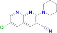 6-Chloro-2-(piperidin-1-yl)-1,8-naphthyridine-3-carbonitrile