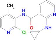 N-(2-chloro-4-methylpyridin-3-yl)-2-(cyclopropylamino)nicotinamide