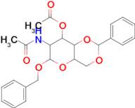7-Acetamido-6-(benzyloxy)-2-phenylhexahydropyrano[3,2-d][1,3]dioxin-8-yl acetate