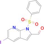 5-Iodo-1-(phenylsulfonyl)-1H-pyrrolo[2,3-b]pyridine-2-carbaldehyde